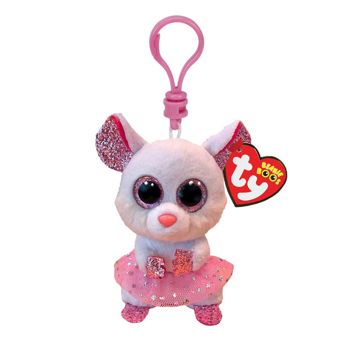 Ty Beanie Boo's Clip Nina Mouse, 7 cm