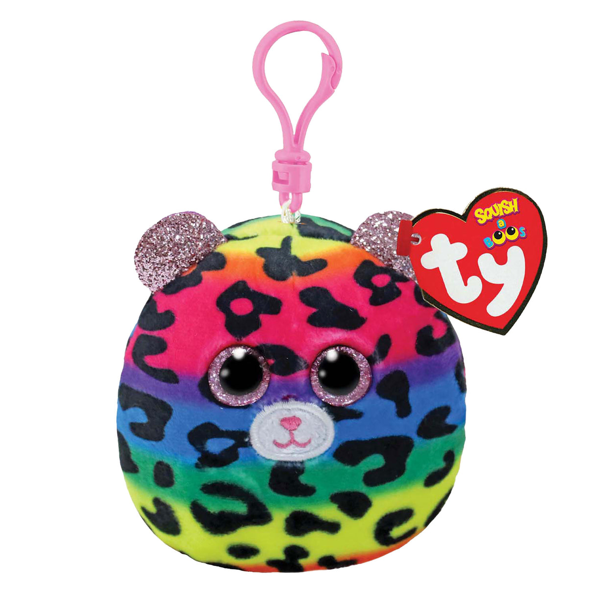 Ty Beanie Ty Squish a Boo Clips Dotty Leopard, 8cm