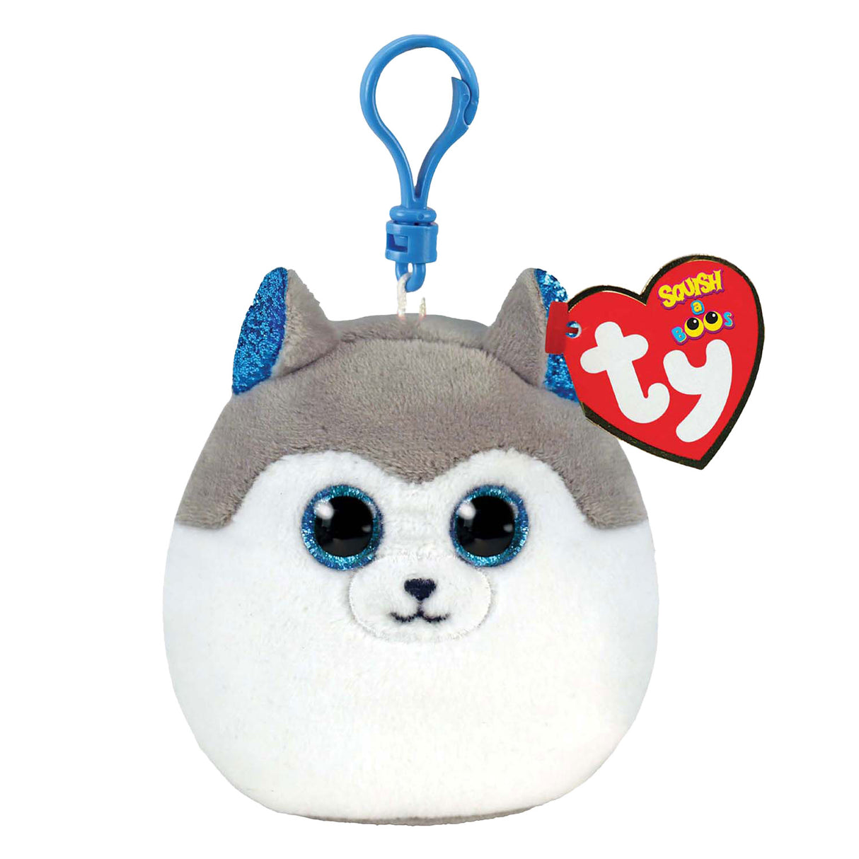 Ty beanie ty squish un boo clips slush husky, 8 cm