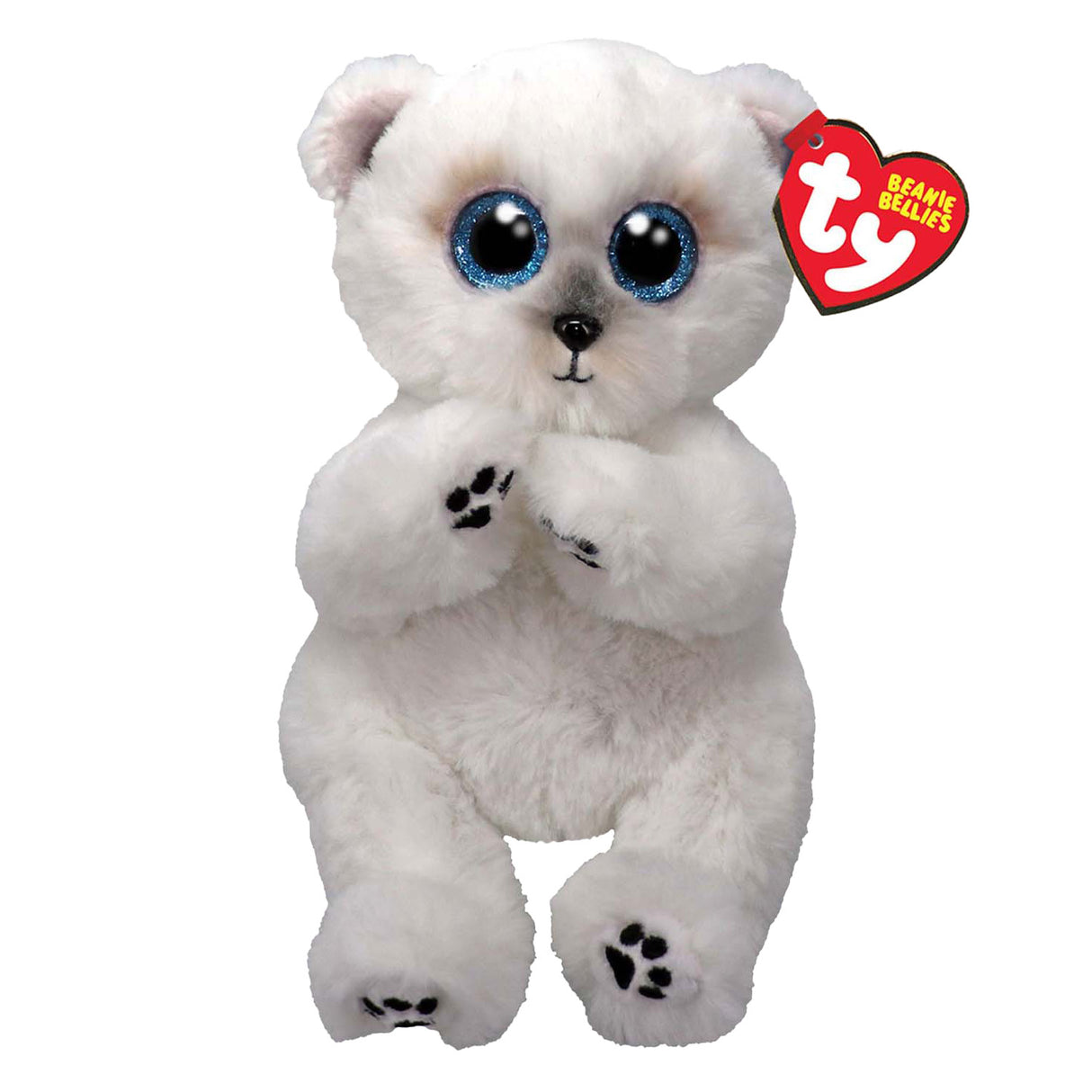 Ty Beanie Babies Belllies Wuzzy Bear White, 15 cm