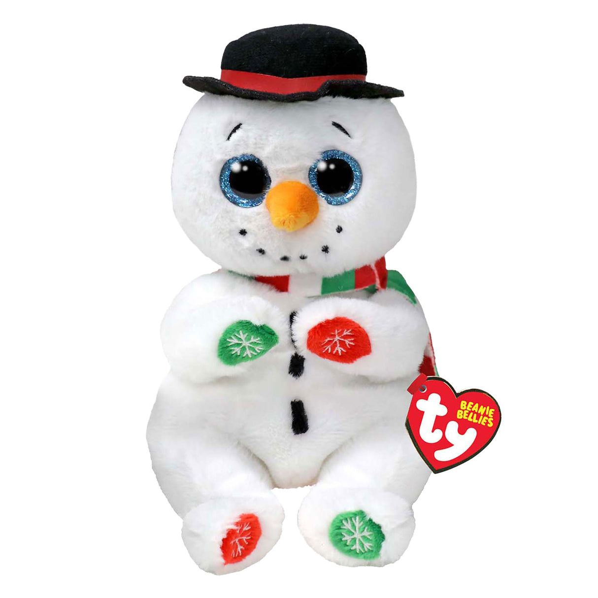 Gorro Ty barrigas boneco de neve de natal, 15 cm