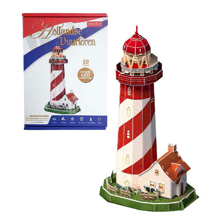 Cubic fun 3D puzzle lighthouse LED, 51pcs.