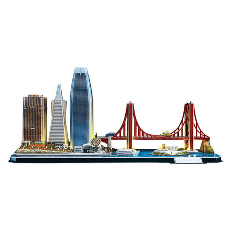 Cubic fun 3D puzzle City Line San Francisco with LED lighting