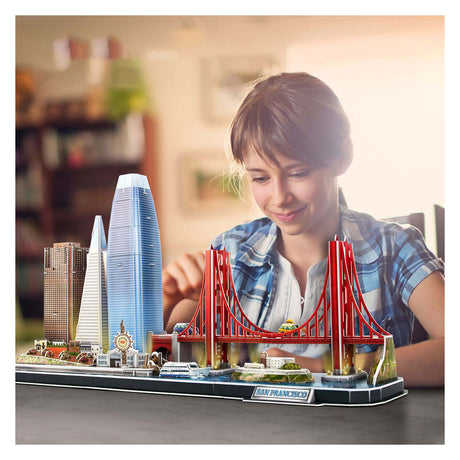Cubic fun 3D puzzle City Line San Francisco with LED lighting