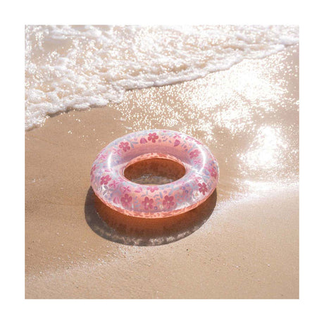 Little Dutch pink flower swim ring, 50cm