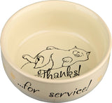 Trixie food bowl Thanks for Service Assorti