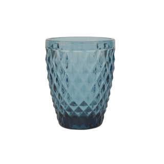 Diamantové sklo 22cl modré | 6 kusů