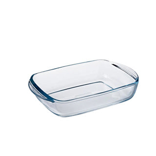 Pyrex - Kachgeschäft Schossel rechteckeg mat Deckel 1,6 Liter - Glas - transparent