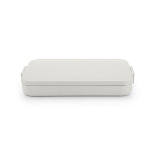 Brabantia lunch box make take flat light gray
