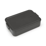 Brabantia bento lunch box make take large dark gray | 2 pcs