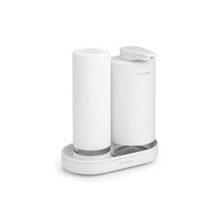 Conjunto dispensador de sabonete estilo pia Brabantia - mineral branco fresco