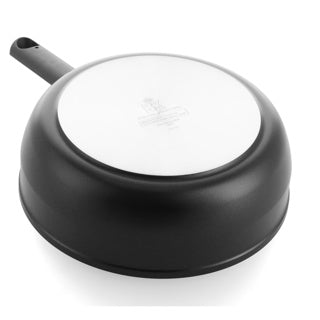 Indukcijska ponev Bk easy 24cm - 3,4l - premaz proti prijemanju brez pfas - indukcijska ponev - keramična ponev - primerna za pečico do 160°c - hladni ročaji - s steklenim pokrovom - črna