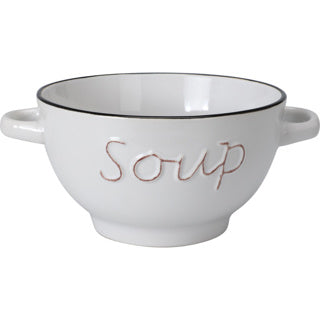 Soup bowl with handles earthenware | 4 pieces