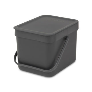 Brabantia Mülleimer Sort Go 6l grau