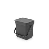 Brabantia sort go waste bin 3l gray