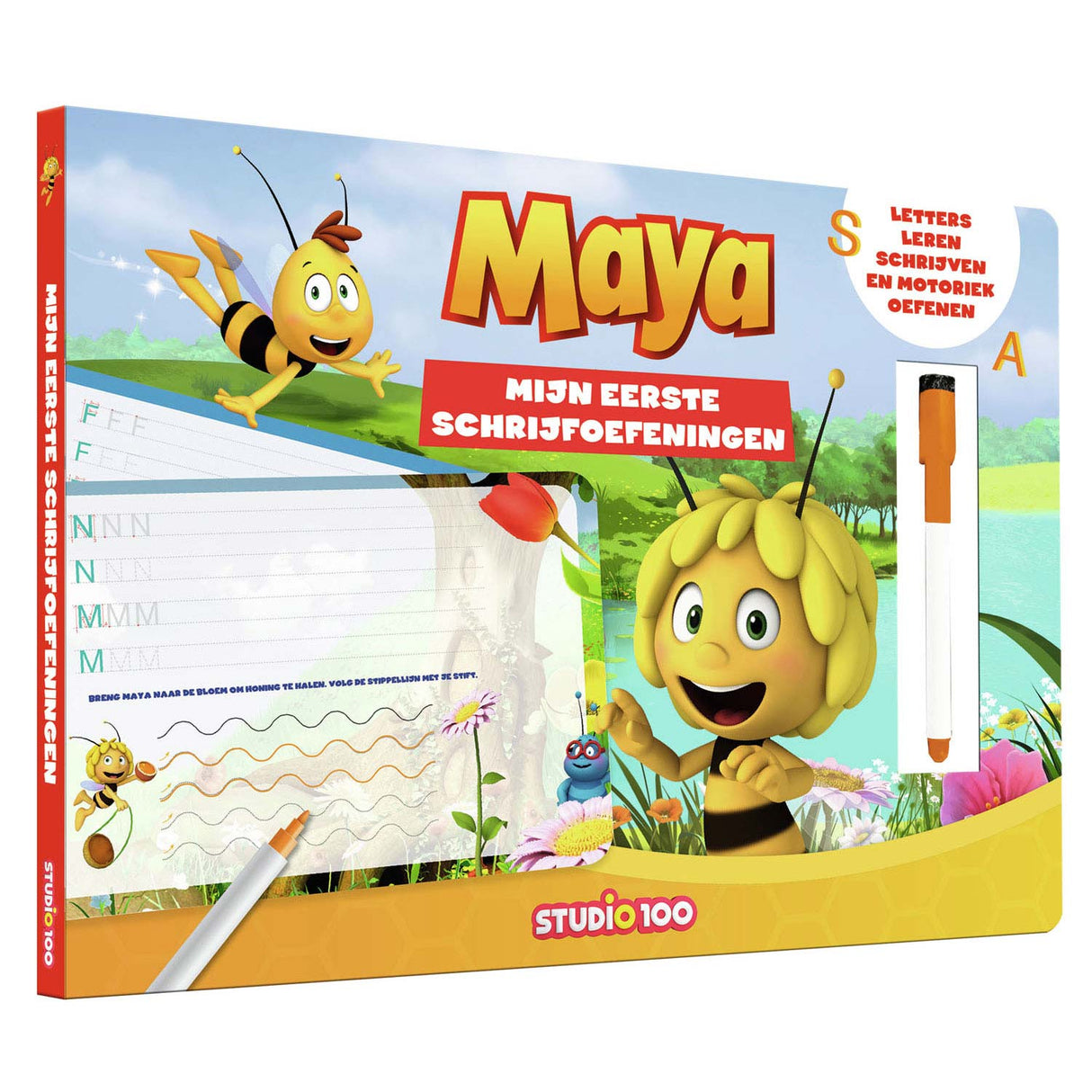 Studio 100 Maya the Bee cardboard book - write and wipe