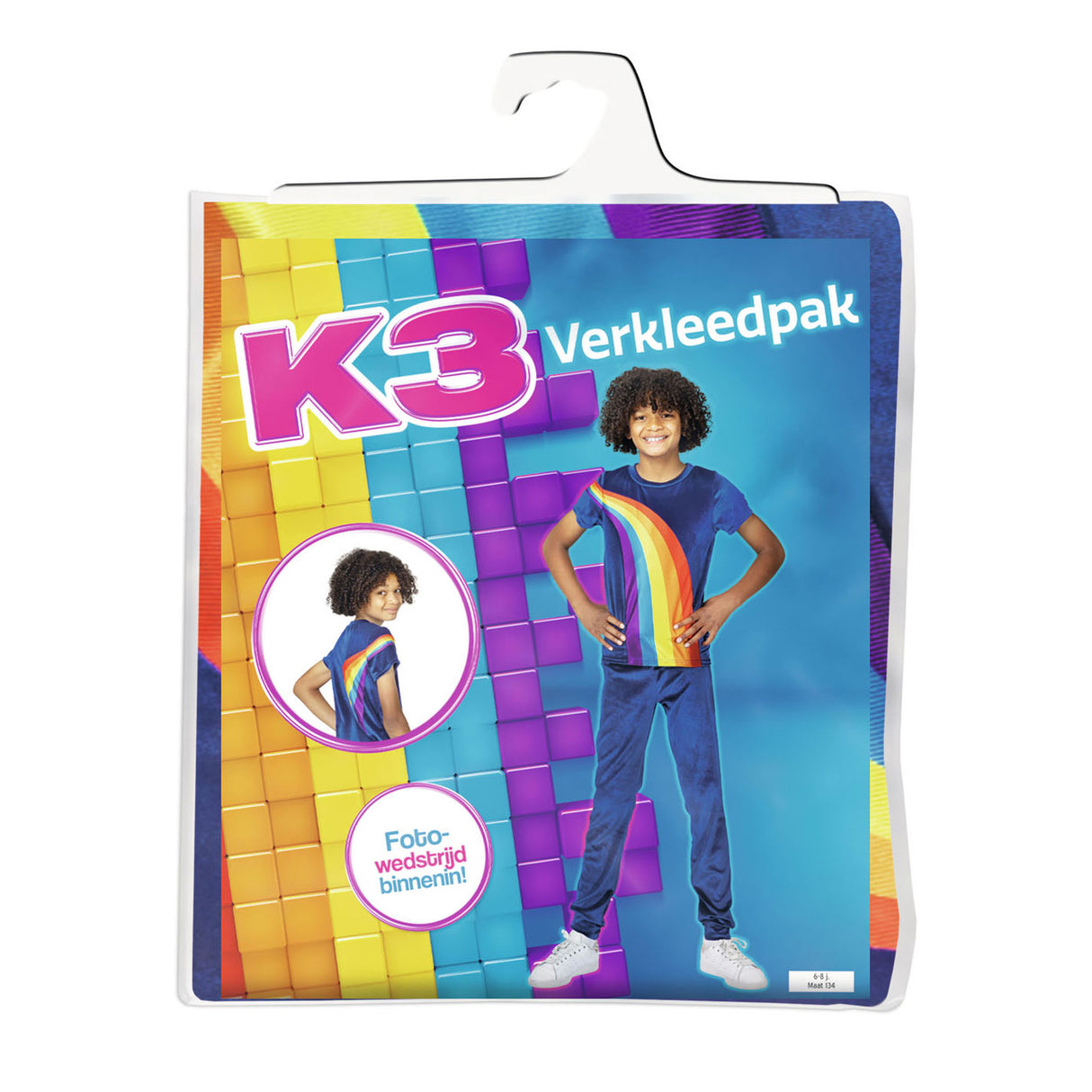 K3 dress up clothes - dress up suit rainbow blue 6 8 years - size 134