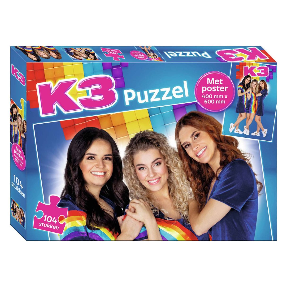 Puzzle K3 avec affiche, 104st.