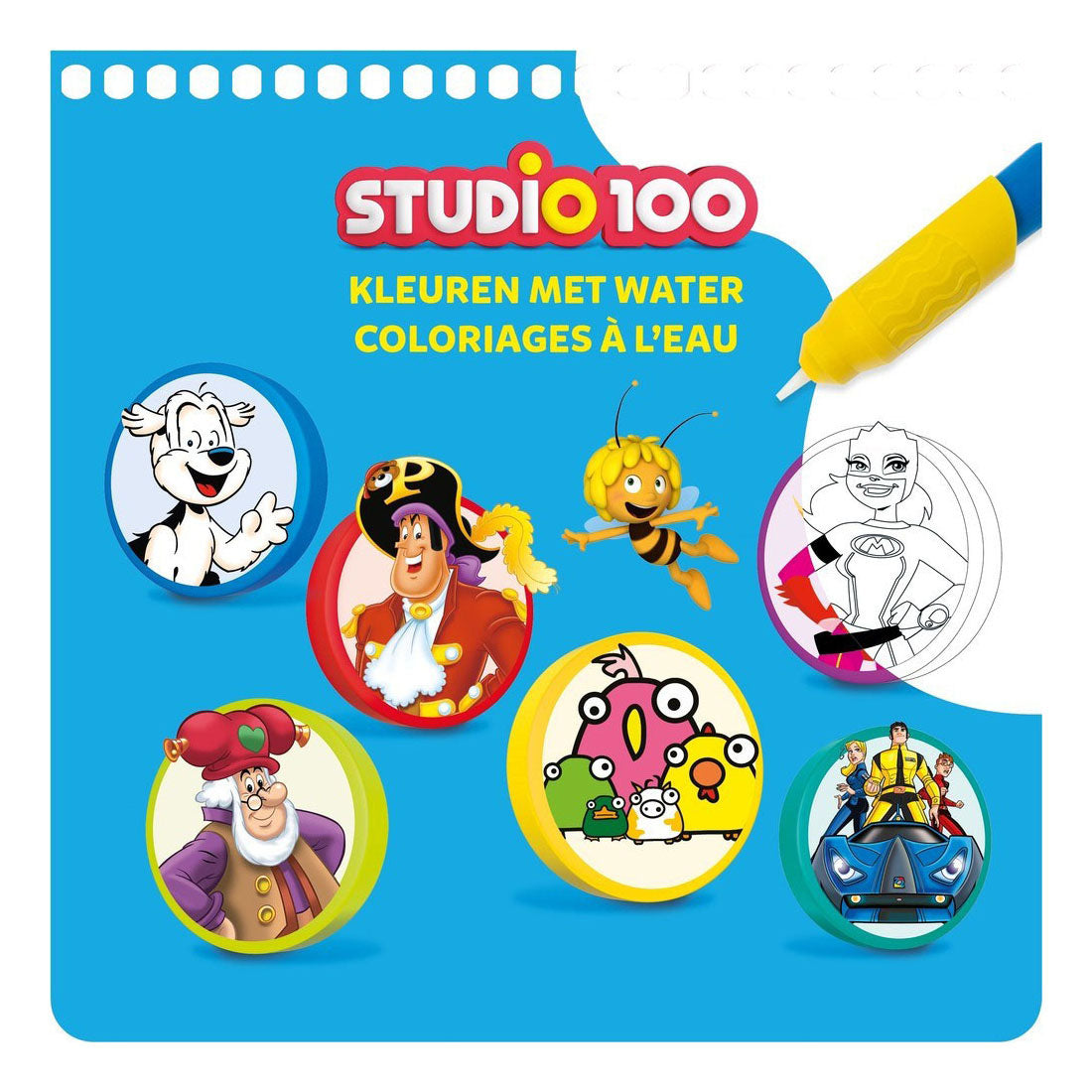 Studio 100 Colori con libro da colorare d'acqua