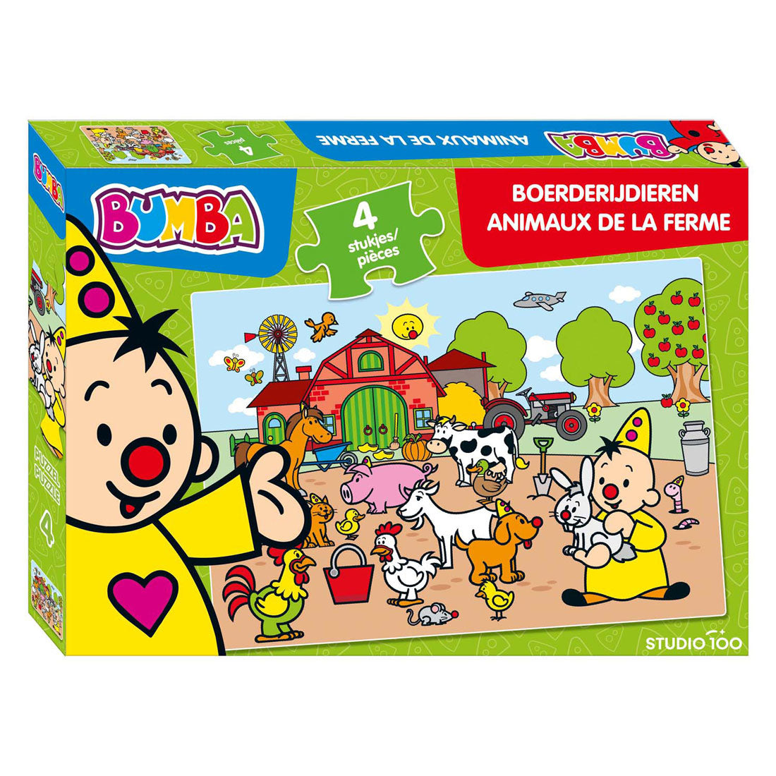 Studio 100 Bumba Puzzle Bauerenhaff, 4 Stéck.