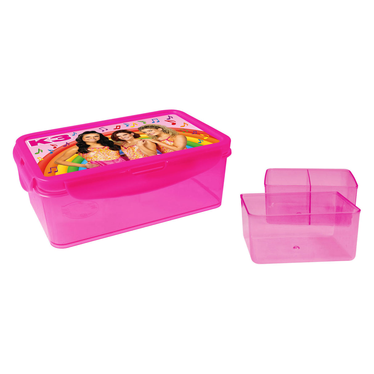 Studio 100 K3 lunchbox with extra containers - magenta