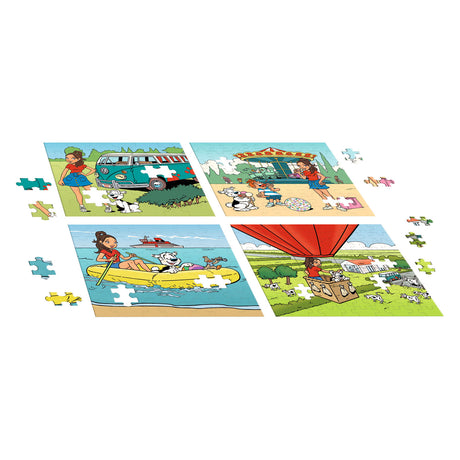 Samson marie puzzel - 4 in 1 puzzel - 36 49 64 100 stukjes