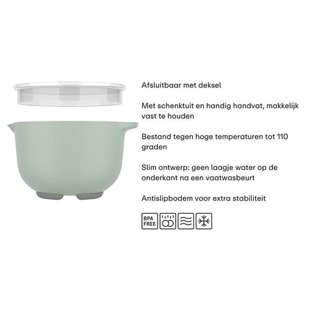 Tigela Mepal com tampa - chef it - giz - 1500ml