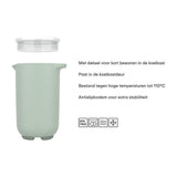 Mepal mixing cup with lid chef it - 1 l - fits in the refrigerator door - microwave and dishwasher safe - baking supplies - nordic sage