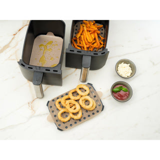 Nostik Airfryer Bakblech 2 Stécker Quadratpfas fräi 24x24cm | 12 Stéck