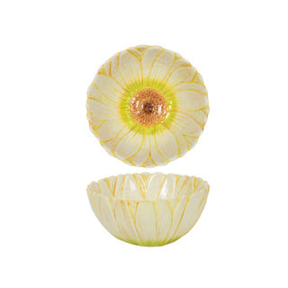 Tál ø14cm virág sárga | 4 db