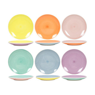 Frokosttallerken ø19cm 2-farget pastell, 6 assorterte | 6 stk