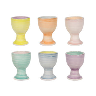 Eggekopp ø5x7cm 2-farget pastell, 6 assorterte | 6 stk