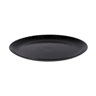Prato plano 25 cm pampille preto | 6 peças