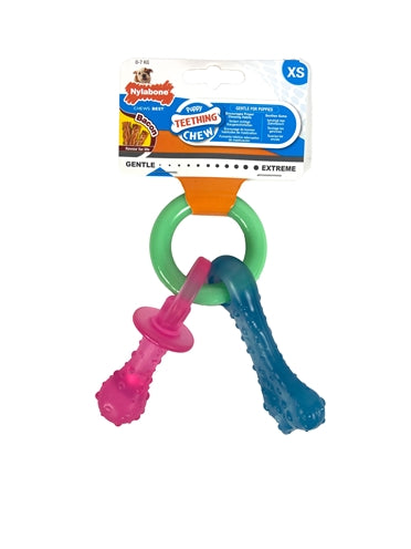 Cucciolo di nylabone Chew Beetring Peppyspeelgoed Bacon