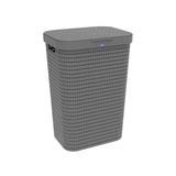 Rotho country laundry basket 55l anthracite