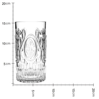 No brand tumbler akryl klar 8,2x8,2x15,2cm | 2 stk