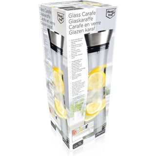 Cuisine elegance carafe with sieve glass 1 liter | 2 pcs