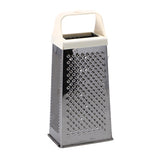 Grater láimhe cruach dhosmálta Metaltex 4 thaobh - mín, garbh, meánach agus slisní - grater cistine le hanla láidir