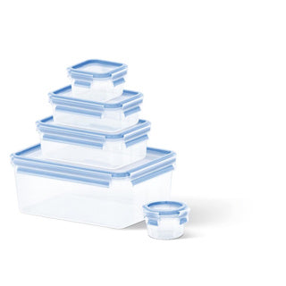 Recipiente para alimentos frescos Tefal 100% estanque, conjunto de 5 peças 0,15 0,2 0,55 1,00 3,70l