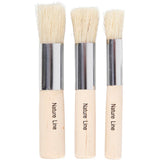 Tamponing brushes, l: 10 cm, d 11+14+17 mm, w: 11-17 mm, round, 3 piece 1 box