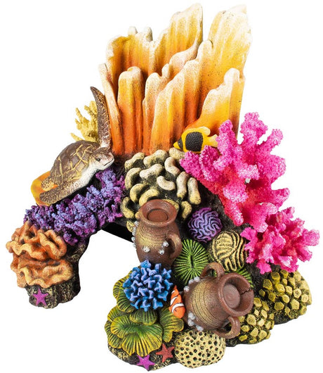 Aqua della ornament coral cave straight l-31x17.5x28cm multi-colored