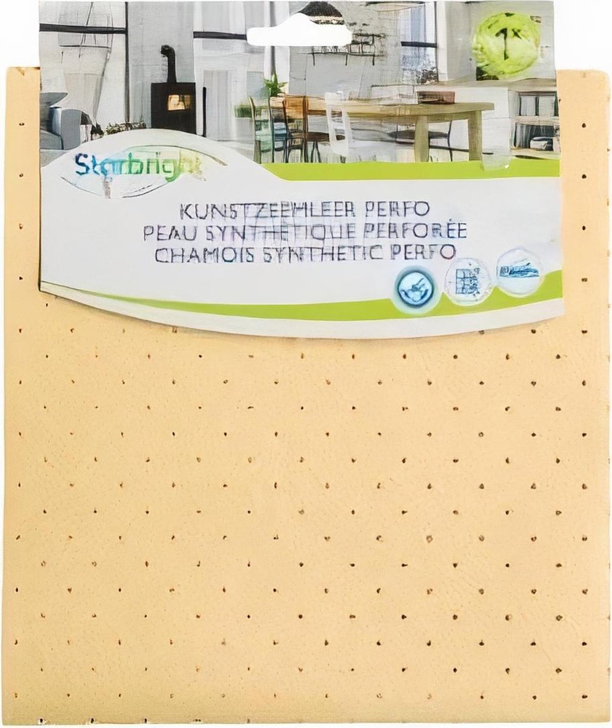 Starbright artificial chamois leather perfo 40x35cm