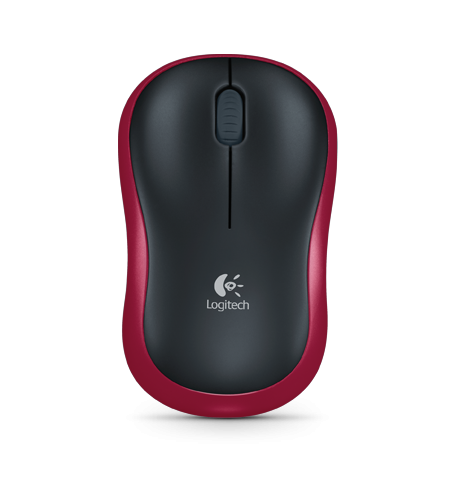 Logitech Logitech M185 Wireless Optical Mouse Red [RF 2,4 GHz, 1000 DPI, 3-Button, AA, 10M]