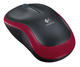 Logitech Logitech M185 Wireless Optical Mouse Red [RF 2,4 GHz, 1000 DPI, 3-Button, AA, 10M]