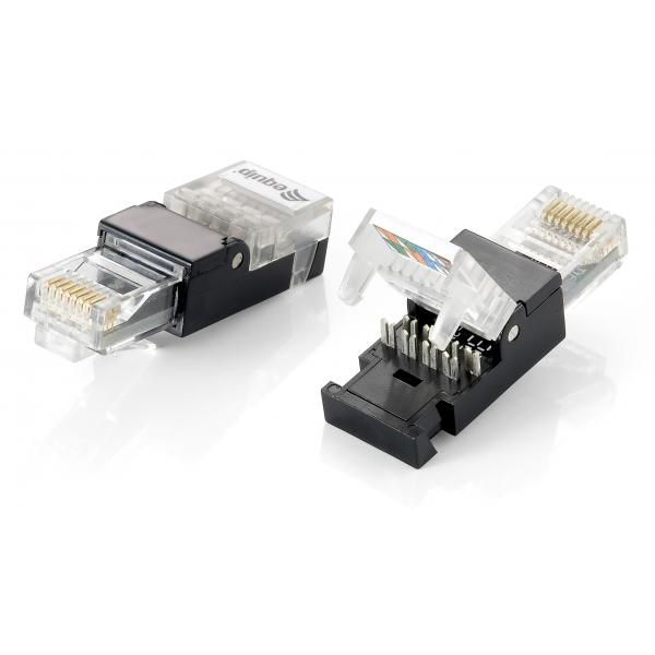 Equip 121163 conector RJ-45 (conjunto de 2pcs), UTP, Cat5e, Tolfree, transparente