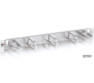 Equipen 327312 19 Zoll Kamal Managel Panel W. 5 Halter, 1u hellgrau