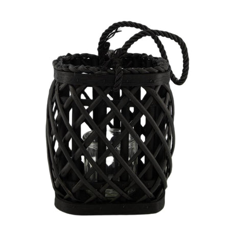 Dijk natierlech Kollektiounen lantern Weiden 18x18x19.5cm schwaarz