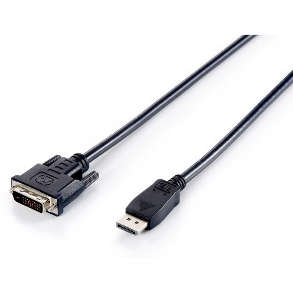 Utstyr 119336 DisplayPort til DVI-D dobbelt-link videokabel, M M, 2M, svart