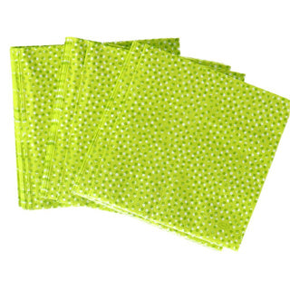 Duni servetter lekfulla prickar kiwi 33x33 cm | 4 stycken