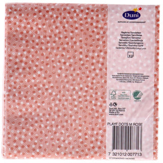 Duni ubrousky hravé tečky jemná růže 33x33 cm | 4 kusy